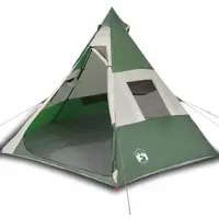 Furnicato Campingzelt Tipi Zelt 350 X 350 X 233 Cm Grün