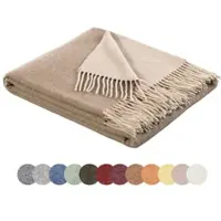 Biederlack Kaschmirplaid Uni 150 x 200 cm - Mehrere Farben (Farbe: Camel - Beige)