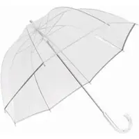 Böttcher-AG Regenschirm Glockenschirm Bellevue, transparent, manuell, Ø 101 cm, 95 cm, Stockschirm