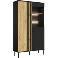 Masseno VITRINE MERIDIAN 195/110,5 cm in Eichefarben