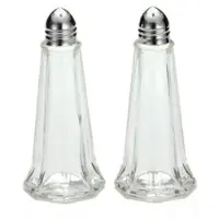 TableCraft - 83S&P/12 - 12er-Pack - Salz- und Pfefferstreuer aus Eiffelglas mit Chromdeckel 28 g - 5 x 5 x 11 cm - Klar