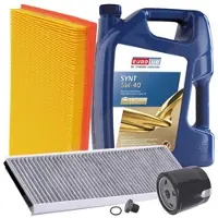 BESTPRICE Inspektionspaket Filtersatz SET A + 5l ÖL [Hersteller-Nr. 10493602] für Opel