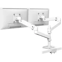 Ergotron LX Pro Dual Monitor Arm hohe Säule Tischhalterung C-Klemme weiss