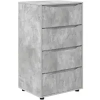 Helloshop26 - Aufbewahrungsschrank 2er-Set mit praktischen Schubladen 60 x 48 x 105 cm Holzwerkstoff betongrau