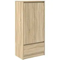 Helloshop26 - Eleganter Aufbewahrungsschrank 55,5 x 34 x 119,5 cm mit praktischer Schublade und modernem Design aus