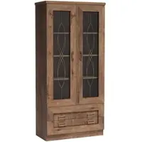 Masseno VITRINE UDINE 190 / 90 cm in Eichefarben