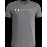 Under Armour B Logo Wordmark SS gray green citrine (025) S