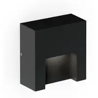 Wever & Ducre Außenwandleuchte Reto 0.8, dimmbar, schwarz, Aluminium, Modern, Wandleuchte außen