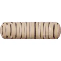 Ferm Living - Twill Nackenrolle, 60 cm, kaschmir / schwarz