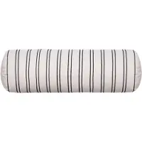 Ferm Living - Twill Nackenrolle, 60 cm, off-white / schwarz