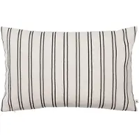 Ferm Living - Twill Kissen, 40 x 60 cm, off-white / schwarz