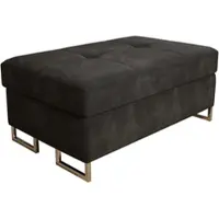 Masseno POLSTERHOCKER BARLET Schwarz 100x60 cm