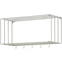 Möbel Kraft Hängegarderobe Navazzo , beige , Metall , Maße (cm): B: 73 H: 38 T: 26.0