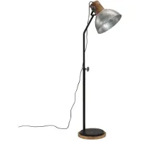 vidaXL Stehleuchte 25 W Vintage Silbern 30x30x100-150 cm E27