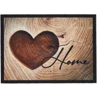 Modern Living Fußmatte Love Home Wood in Braun ca. 50x70cm