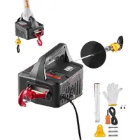 DUOKU Tragbarer elektrischer Flaschenzug 2 in 1--Hebekraft 500 kg-Leistung 1500 W-Hubhöhe 7,6 m-Geschwindigkeit 5 m/min