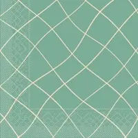 Mank Recycled Tissue Serviette Louis Waves in Eukalyptus, 33 x 33 cm, 100 Stück -