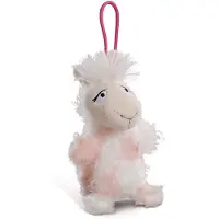Nici LED Plüsch-Handtaschenanhänger Lama Flokatina (weiß, 9cm)