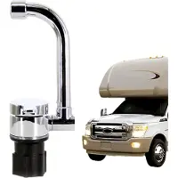 Markenlos 360-Grad-Wasserhahn für Wohnmobile, ergonomischer Messing-Wasserhahn, Edelstahl-Küchenbecken, drehbar und praktisch, Zubehör für Boote und Yachten