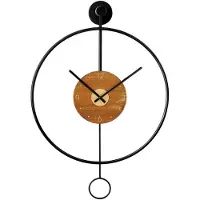 MPM -Quality Circulo Wanduhr Metall Schwarz 40 x 58 cm lautlos
