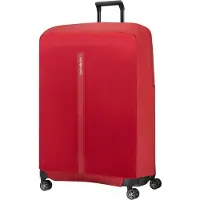 Samsonite TA Revolution - Faltbare Schutzhülle für Koffer Größe XL, Kofferhülle passend für 81–86 cm, Reisekoffer Schutz, mit reflektierendem Detail, Rot