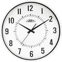 MPM -Quality Wanduhr Elementary rund Ø 395 mm Kunststoff Weiß