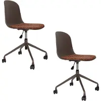 Housecraft living Roxanne Bürostuhl Braun - 2 er Set