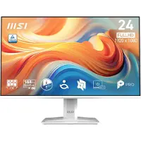 MSI LED-Monitor "PRO MP243W E14", Energieeffizienz: E, weiß (beige), Monitore, neigbar, Lautsprecher, LED-Monitor