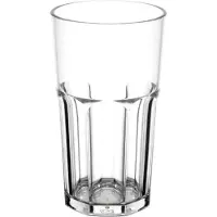 Unyqoos RB Retro Tumbler – 12er-Set Premium Kunststoff Trinkgläser 30 cl, unzerbrechlich, wiederverwendbar, kristallklar