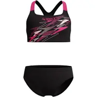 Speedo - Kid's Medley Logo 2 Piece - Bikini Gr 128 schwarz