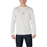Armani Exchange für Herren. XM000364AF12308U0009 Weißes Langarm-T-Shirt (XS), Lässig, Baumwolle