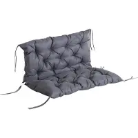 Outsunny Garden Bench Cushion - Kissen für Gartenmöbel - 98 x 100 x 8 cm - Grau