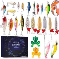 OEM Fischkalender für Männer - 24 Tage Angeln - Weihnachtsgeschenk für Angler - Ideal für Angler - 2024