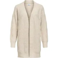 Object Lange Offene Strickjacke Weiß L