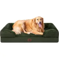 Sonstiges Orthopädisches Hundebett XL 112x81cm Memory Foam Dunkel Grün Waschbar Wasserdicht Rutschfest