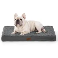Bedsure Orthopädisches Hundebett 76x51x8cm Dunkelgrau Waschbar