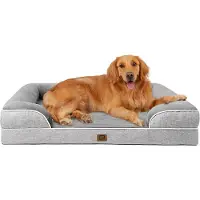 Sonstiges Orthopädisches Hundebett XL 112x81cm Memory Foam Grau mit hohem Rand, waschbar, wasserdicht, rutschfest