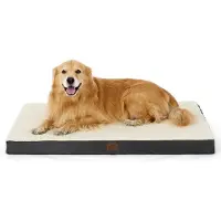 Bedsure Orthopädisches Hundebett 112x81x8cm Grau/Beige Waschbar für Große Hunde