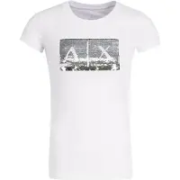 Armani Exchange für Damen. 8NYTDLYJ73Z6110 Kurzarm-T-Shirt weiß (XS), Lässig, Baumwolle