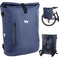 Unyqoos 3‑in‑1 Fahrradtasche 20–25 L – Gepäckträgertasche, Rucksack & Umhängetasche, 100% wasserdicht, reflektierend, Rückentasche / Laptoptasche
