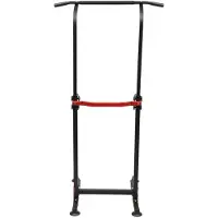 StarTech.com Power Tower - Modell MK-4001H - Freistehend - Klimmzugstange - Dipstation - Höhenverstellbar - Stahlrahmen - Schwarz