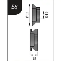 MetallKraft Biegerollensatz Typ E8, Ø 53 x 19 x 18 mm