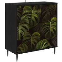 vidaXL Sideboard ELBURG Schwarz Eichen-Optik 69 x 33 x 76 cm