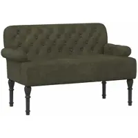 vidaXL Zweisitzer mit Knopfheftung Olivegrün 120 x 65 x 78 cm