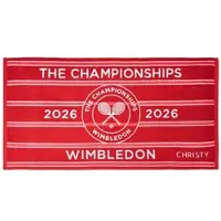 Christy Duschtuch Wimbledon The Championship Towel 2026 rot 133x70cm
