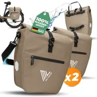 MIVELO 2in1 Fahrradtasche für Gepäckträger „CAPAX“ 20L - Beige - Bestseller,highdemand,oft gekauft