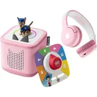 Tonies Full Play Bundle Rosa inkl. Tonieplay Game M, Paw Patrol Tonie Chase & Bluetooth Kopfhörer Toniebox 2,