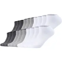 s.Oliver Sneakersocken "Socken 20er Pack", Damen, Gr. 35-38, bunt (weiß, grau), Obermaterial: 62% Baumwolle CO. 36% Polyester PES. 2% Elasthan EL., Socken Sneakersocken