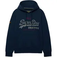Superdry für Herren. M2014568A Heritage Relaxed Hoodie marineblau (M), Lässig, Baumwolle, Stoff