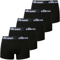 Ellesse Boxershorts "NURRA TRUNKS (5 PACK)", Herren, Gr. S, 5 Stk., schwarz, Obermaterial: 95% Baumwolle, 5% Elasthan, Unterhosen Boxershorts, sportlicher Stil, für sportliche Aktivitäten